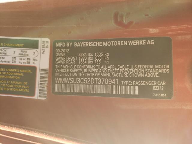 2013 MINI COOPER WMWSU3C52DT370941