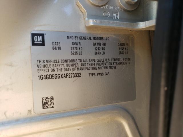 2010 BUICK LACROSSE C 1G4GD5GGXAF273332