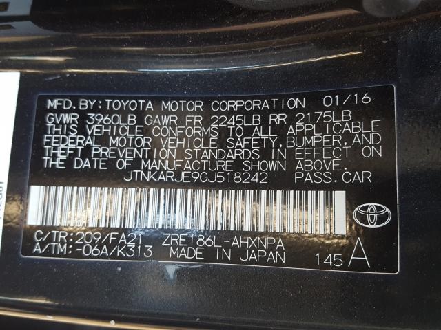 2016 TOYOTA SCION IM JTNKARJE9GJ518242