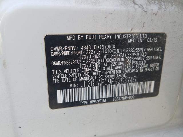 2015 SUBARU XV CROSSTR JF2GPAPC9FH263745
