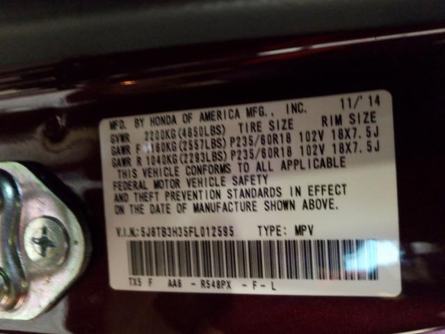2015 ACURA RDX 5J8TB3H35FL012595