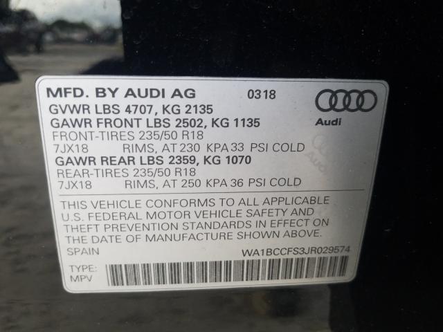 2018 AUDI Q3 PREMIUM WA1BCCFS3JR029574