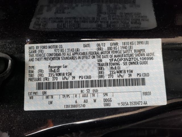 2013 FORD FOCUS TITA 1FADP3N27DL106996