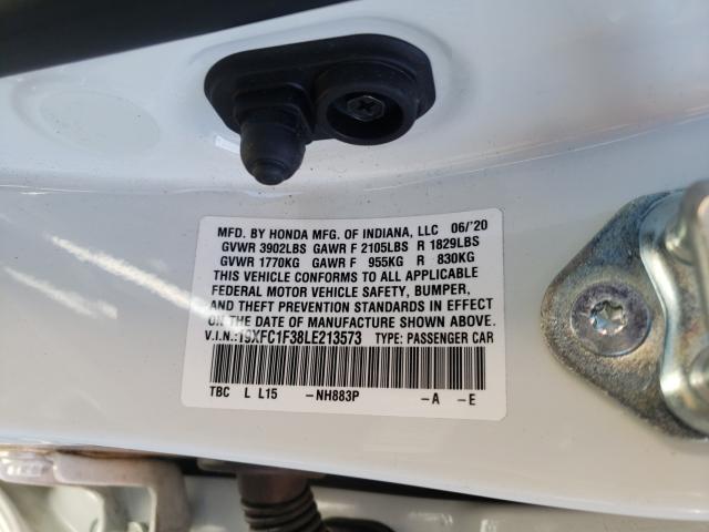 2020 HONDA CIVIC EX 19XFC1F38LE213573