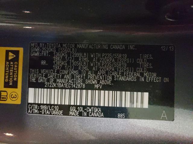 2014 LEXUS RX 350 2T2ZK1BA1EC142878