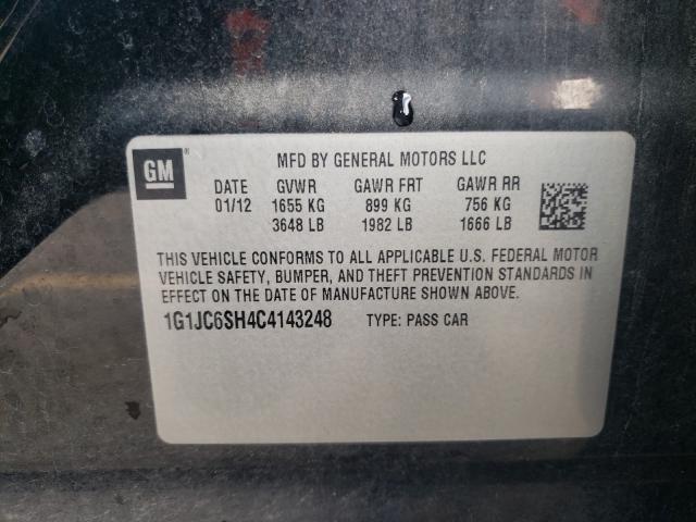 2012 CHEVROLET SONIC LT 1G1JC6SH4C4143248