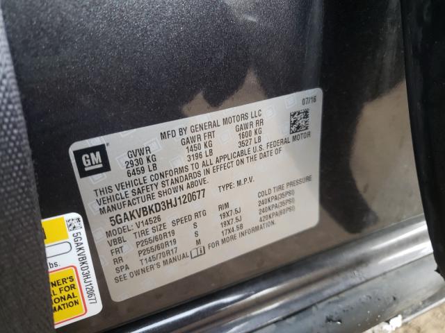2017 BUICK ENCLAVE 5GAKVBKD3HJ120677