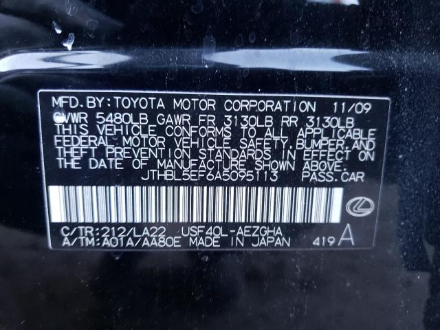 2010 LEXUS LS 460 JTHBL5EF6A5095113