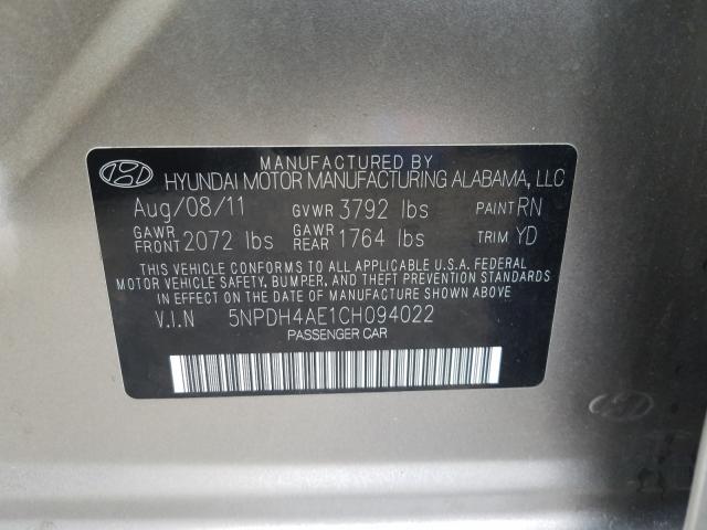 2012 HYUNDAI ELANTRA GL 5NPDH4AE1CH094022