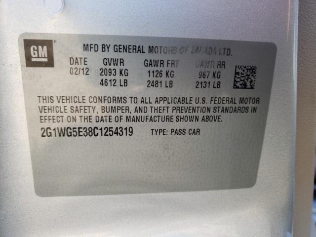 2G1WG5E38C1254319 Chevrolet Impala Lt 2012. Фото: 9