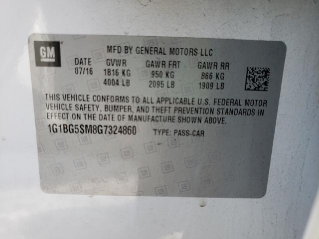 2016 CHEVROLET CRUZE PREM 1G1BG5SM8G7324860