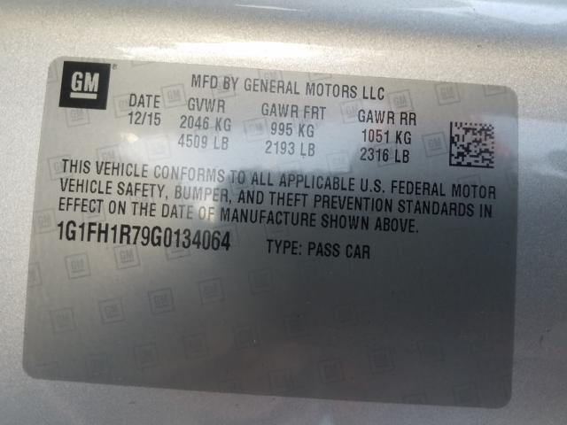 2016 CHEVROLET CAMARO SS 1G1FH1R79G0134064