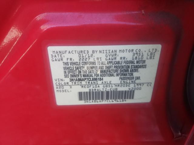 2012 NISSAN SENTRA 2.0 3N1AB6AP7CL696184