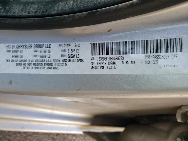 2011 DODGE AVENGER LU 1B3BD2FG6BN528789