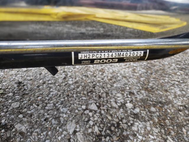 2003 HONDA VT600 CD JH2PC21343M402022