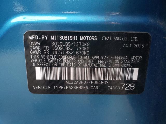 2015 MITSUBISHI MIRAGE DE ML32A3HJ7FH054803