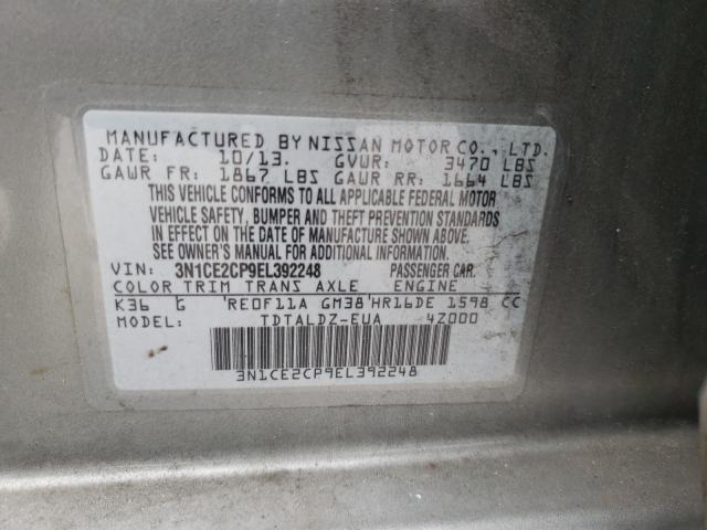 2014 NISSAN VERSA NOTE 3N1CE2CP9EL392248