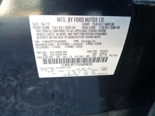 2014 LINCOLN MKS 1LNHL9FT1EG600830
