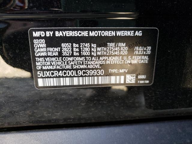 2020 BMW X5 SDRIVE 5UXCR4C00L9C39930