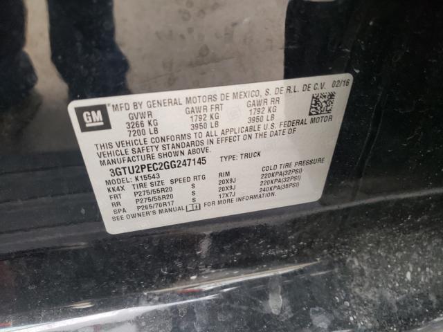 2016 GMC SIERRA K15 3GTU2PEC2GG247145