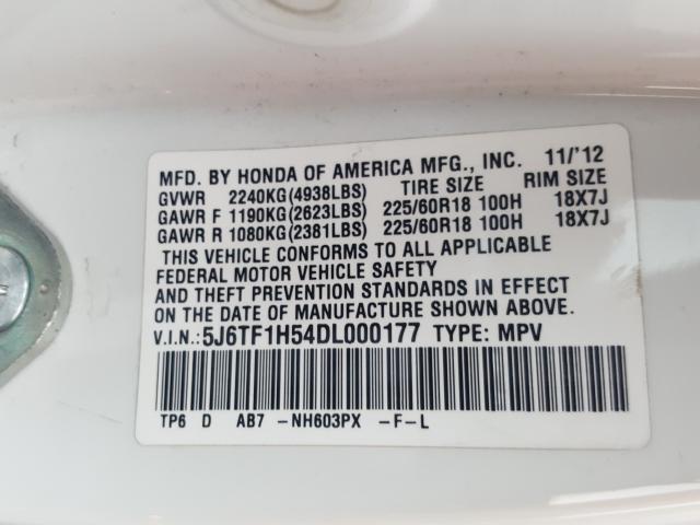 2013 HONDA CROSSTOUR 5J6TF1H54DL000177