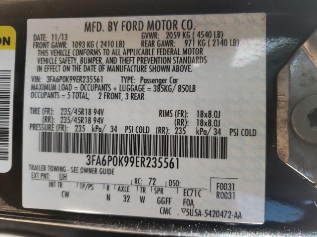 2014 FORD FUSION TIT 3FA6P0K99ER235561