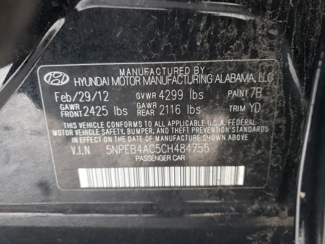 2012 HYUNDAI SONATA 5NPEB4AC5CH484755