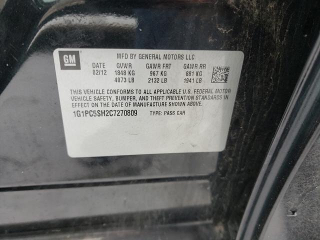 2012 CHEVROLET CRUZE LS 1G1PC5SH2C7270809