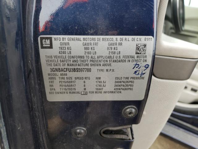 2011 CHEVROLET HHR 3GNBACFU3BS597780