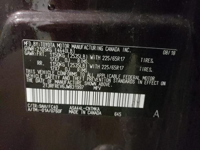 2018 TOYOTA RAV4 ADVEN 2T3RFREV6JW831997
