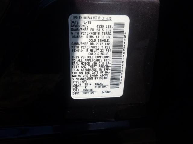 2015 NISSAN ROGUE SELE JN8AS5MT1FW158485