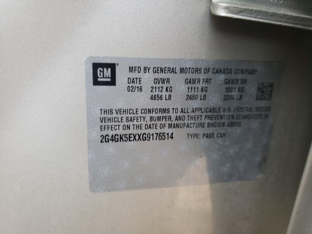 2016 BUICK REGAL 2G4GK5EXXG9176514