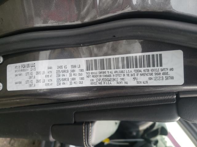 2016 JEEP CHEROKEE L 1C4PJMDSXGW219411