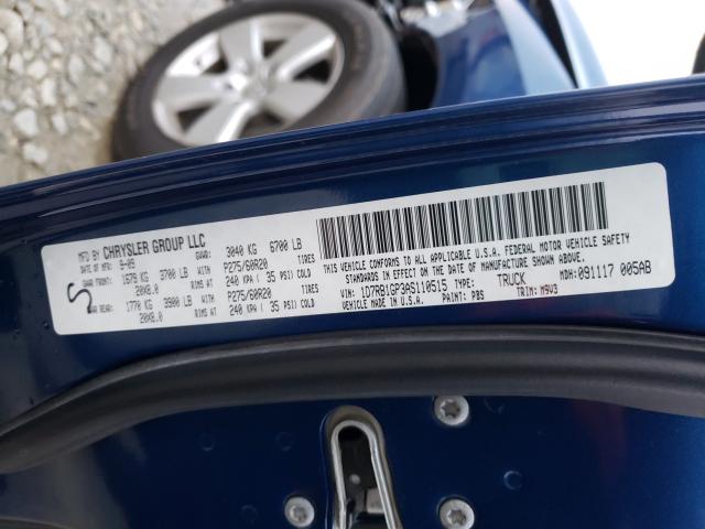 2010 DODGE RAM 1500 1D7RB1GP3AS110515