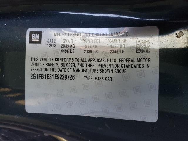 2014 CHEVROLET CAMARO LT 2G1FB1E31E9229726