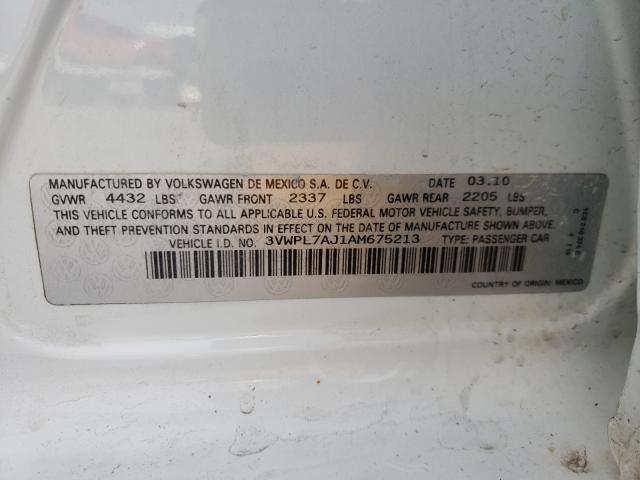 2010 VOLKSWAGEN JETTA TDI 3VWPL7AJ1AM675213