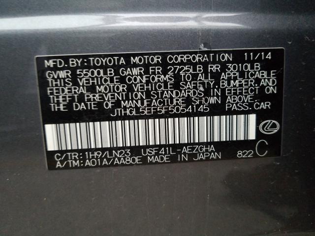 2015 LEXUS LS 460L JTHGL5EF5F5054145