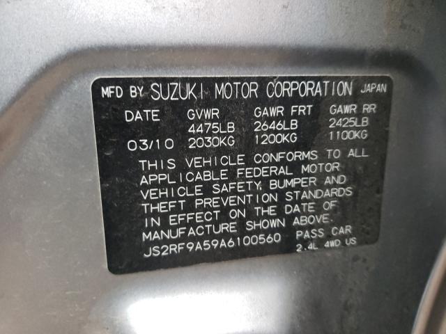 2010 SUZUKI KIZASHI GT JS2RF9A59A6100560