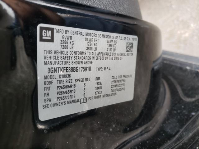 2011 CHEVROLET AVALANCHE 3GNTKFE38BG175910