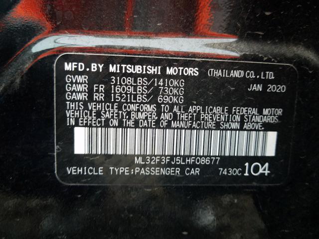 2020 MITSUBISHI MIRAGE G4 ML32F3FJ5LHF08677