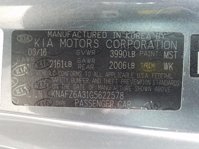 2016 KIA FORTE SX KNAFZ6A31G5622578