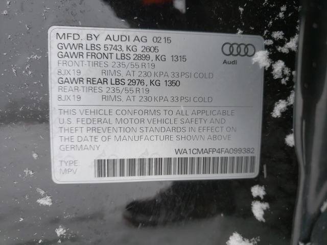 2015 AUDI Q5 TDI PRE WA1CMAFP4FA099382