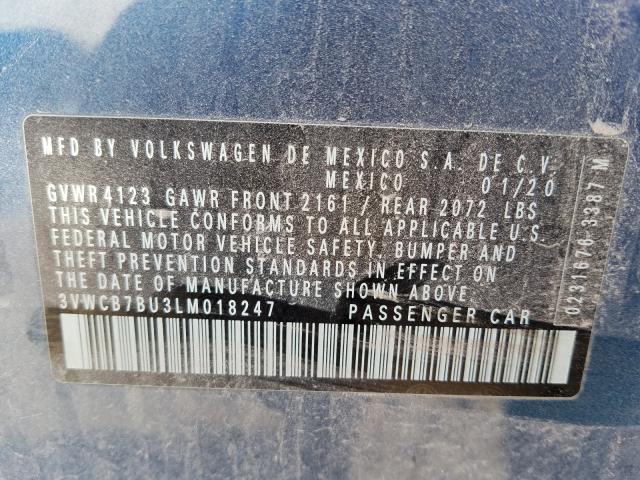 2020 VOLKSWAGEN JETTA S 3VWCB7BU3LM018247