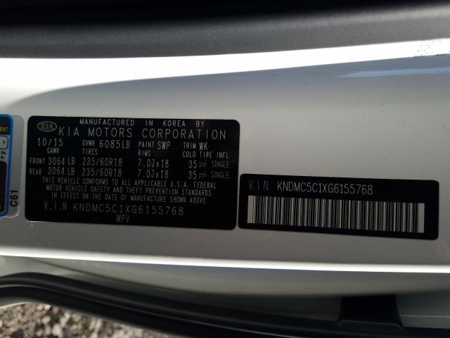 2016 KIA SEDONA EX KNDMC5C1XG6155768