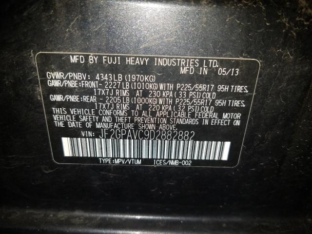 2013 SUBARU XV CROSSTR JF2GPAVC9D2882882