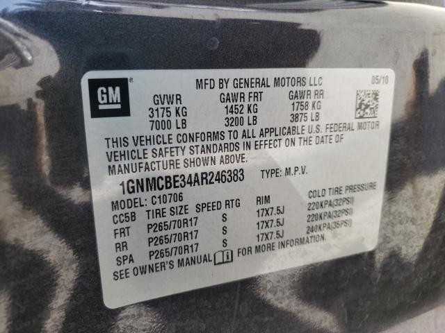 2010 CHEVROLET TAHOE C150 1GNMCBE34AR246383