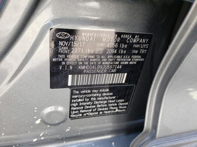 2018 HYUNDAI ELANTRA SP KMHD04LB9JU597144