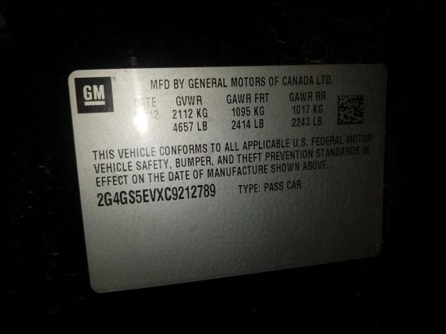 2012 BUICK REGAL PREM 2G4GS5EVXC9212789