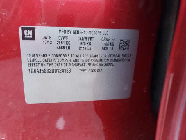 2013 CADILLAC ATS PERFOR 1G6AJ5S32D0124138