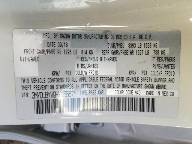 2017 TOYOTA YARIS IA 3MYDLBYV9HY155671